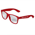 Red Retro Clear Lenses Sunglasses